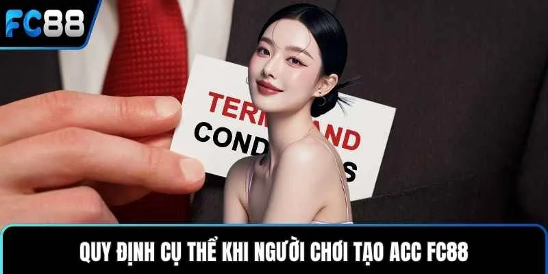 Quy định cụ thể khi người chơi tạo acc FC88